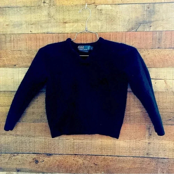 Polo By Ralph Lauren Lamb Wool Cropped Sweater - Picture 1 of 4